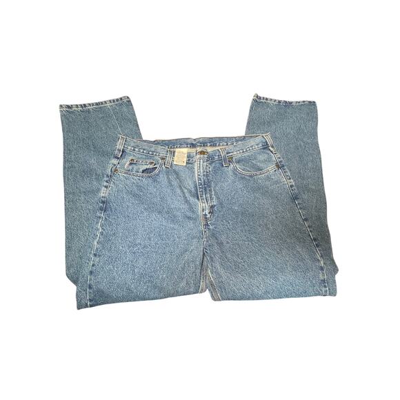 Carhartt USA Made Blue Denim‎ Jeans 40x34 NWT Straight Leg Workwear Vintage - Picture 1 of 14